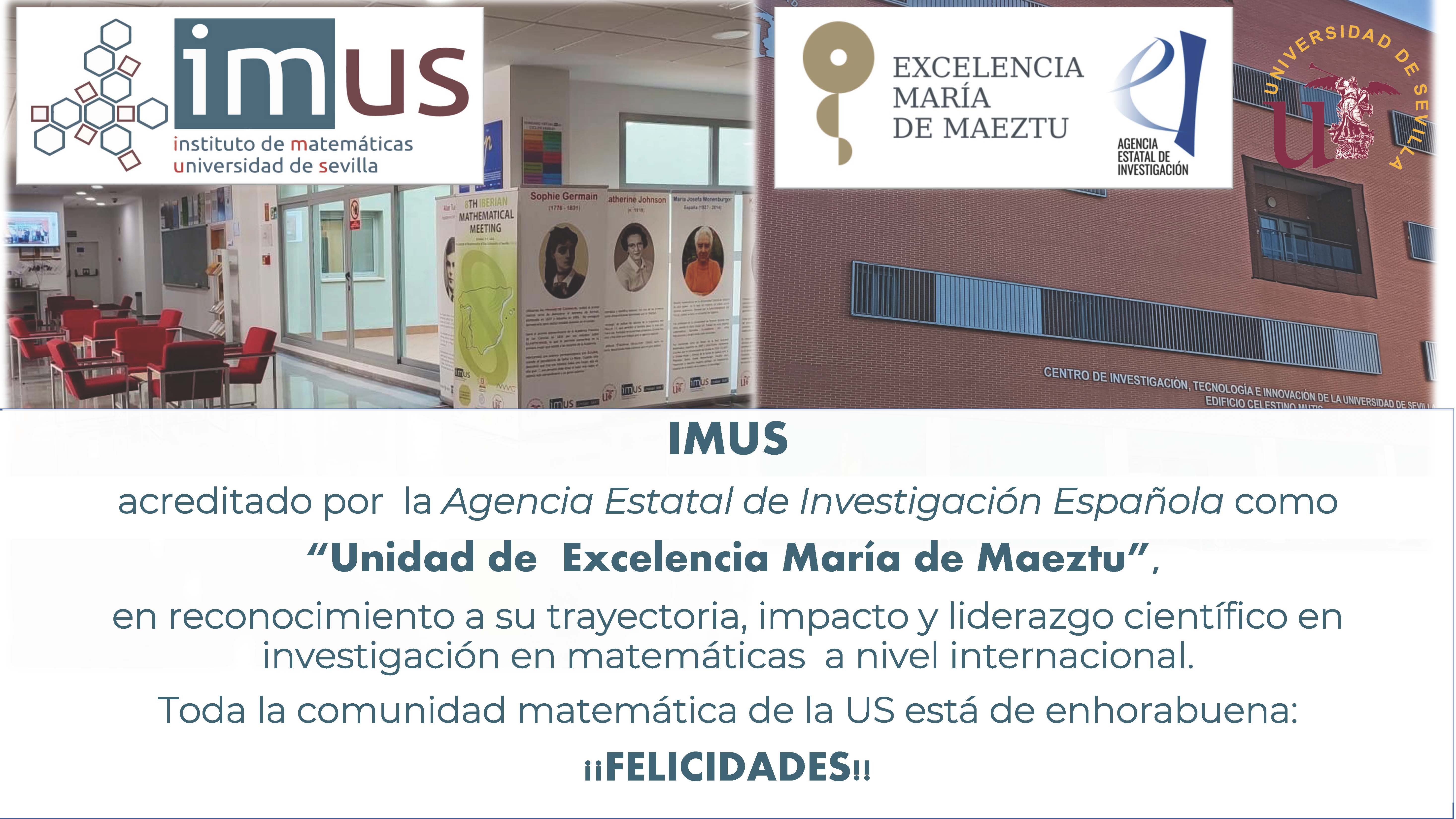 El IMUS, acreditado como “Unidad de Excelencia María de Maeztu”