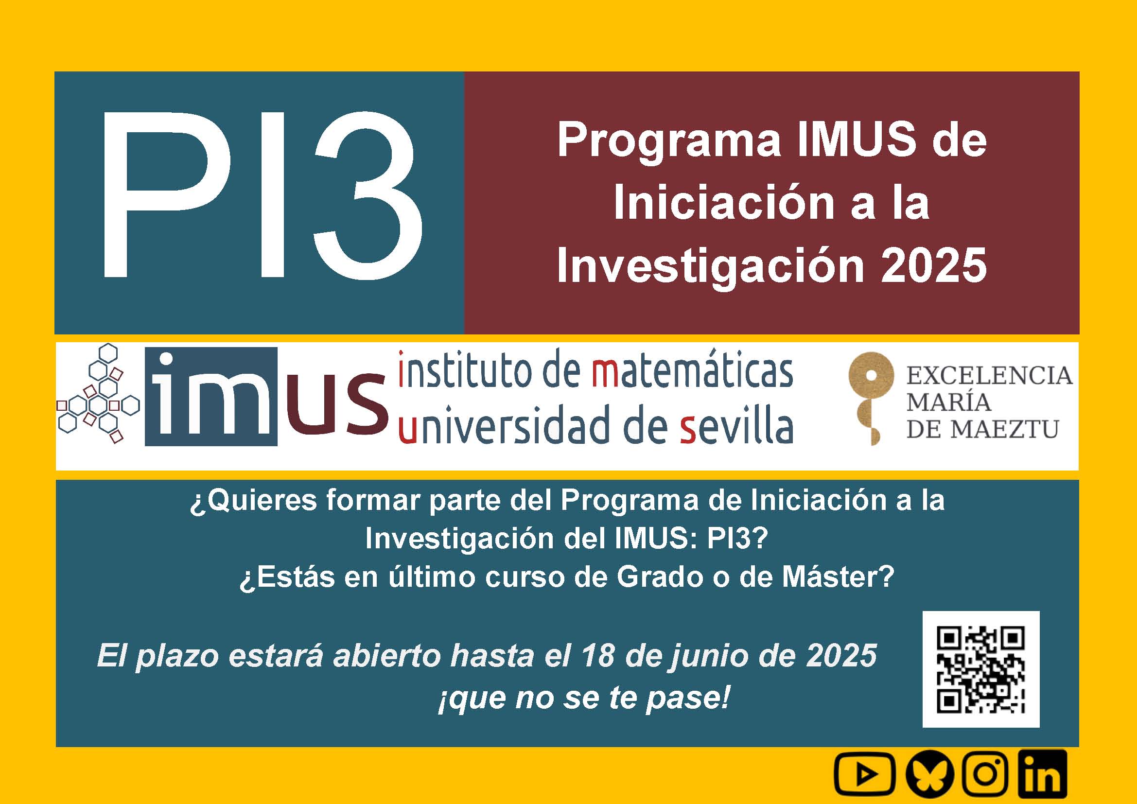 Programa de Iniciación a la Investigación del IMUS (PI3), 2025